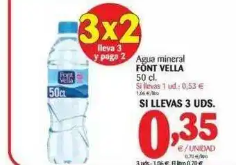Alimerka Agua Mineral Font Vella 50cl oferta