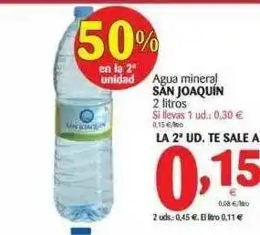 Alimerka Agua Mineral San Joaquín 2 Litros oferta