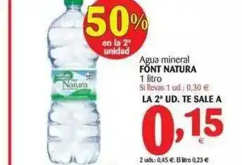Alimerka Agua Mineral Font Natura 1 litro oferta