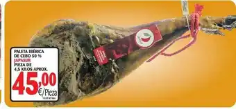Alimerka Japasur Paleta Ibérica De Cebo 50% 4,5 kilos aprox. oferta