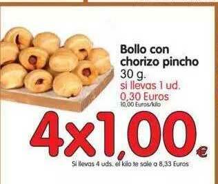Alimerka Bollo Con Chorizo Pincho 30g oferta