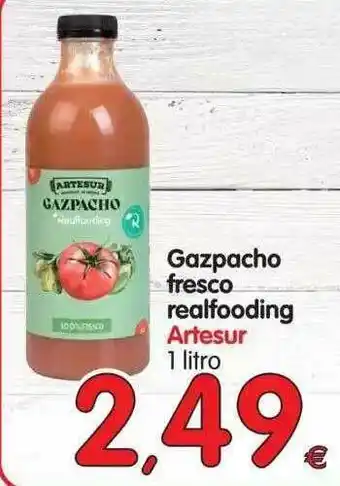 Alimerka Gazpacho Fresco Realfooding Artesur 1 litro oferta