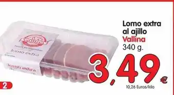 Alimerka Lomo Extra Al Ajillo Vallina 340g oferta