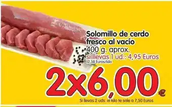 Alimerka Solomillo De Cerdo Fresco Al Vacío 400g. aprox oferta
