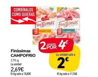 Carrefour Market Finíssimas Campofrio 170g oferta