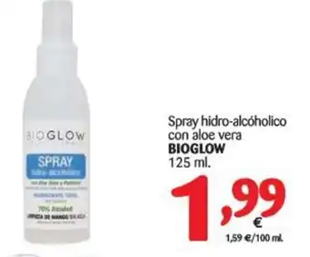 Alimerka Bioglow Spray hidro-alcóholico con aloe vera 125ml oferta