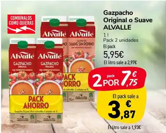 Carrefour Market Gazpacho Original O Suave Alvalle 1L oferta