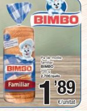 SPAR Pa de Motlle familiar Bimbo oferta