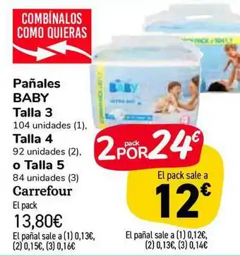 Carrefour Market Pañales Baby oferta