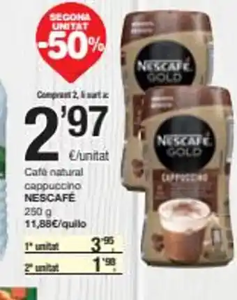 SPAR Cafe Natural Cappuccino Nescafe oferta