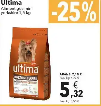 Clarel Ultima Aliment Gos Mini Yorkshire 1,5 Kg oferta
