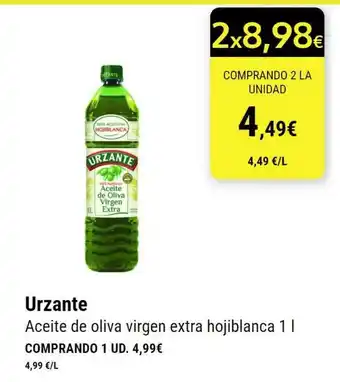 BM Supermercados Urzante Aceite De Oliva Virgen Extra Hojiblanca 1L oferta