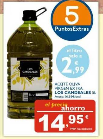 Supermercados La Despensa Aceite Oliva Virgen Extra Los Candeales 5L oferta
