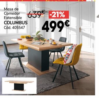 Conforama Mesa De Comedor Extensible Columbus oferta