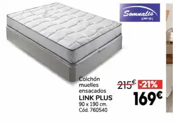 Conforama Colchon muelles ensacados link plus oferta