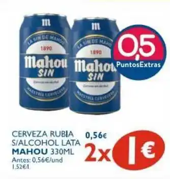 Supermercados La Despensa Cerveza Rubia S Alcohol Lata Mahou 330ml oferta