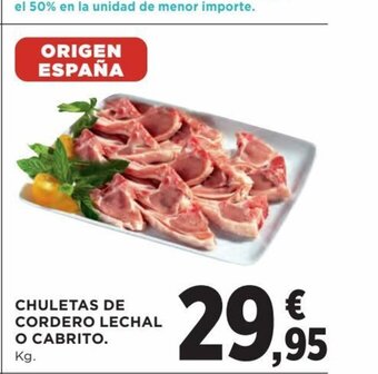 Hipercor Chuletas De Cordero Lechal O Cabrito oferta