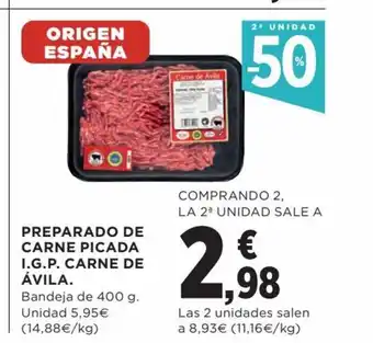 Hipercor Preparado De Carne Picada I.G.P. Carne De Avila oferta