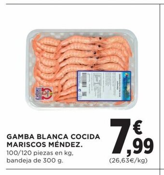 Hipercor Gamba Blanca Cocida mariscos Mendez oferta