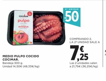 Hipercor Medio Pulpo Cocido Cocimar oferta