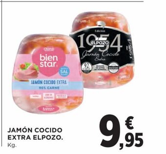 Hipercor jamon Cocido Extra Elpozo oferta