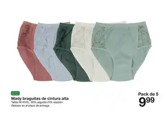 Zeeman Mady Braguitas De Cintura Alta Eco M-XXXL Pack de 5 oferta