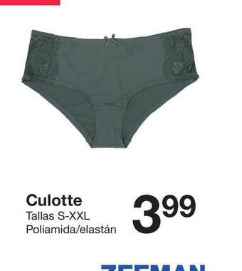 Zeeman Culotte Tallas S-XXL oferta