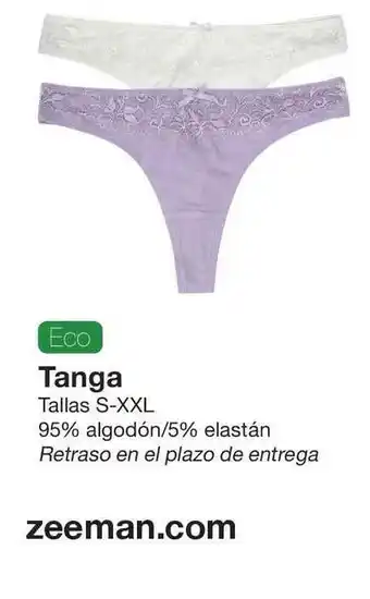 Zeeman Tanga Tallas S-XXL Eco oferta