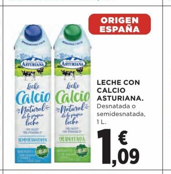 Hipercor Leche Con Calcio Asturiana oferta