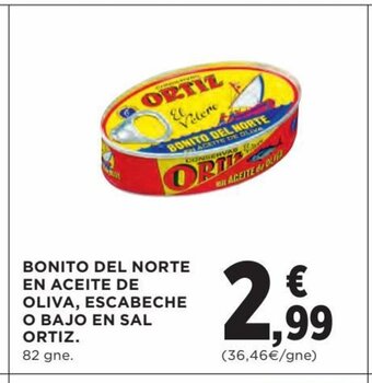 Hipercor Bonito Del Norte En Aceite De Oliva, Escabeche O Bajo en sal ortiz oferta