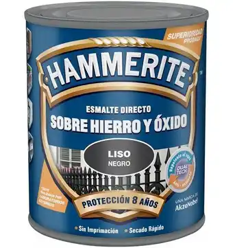 Chafiras Hammerite 2,5l directo liso negro oferta