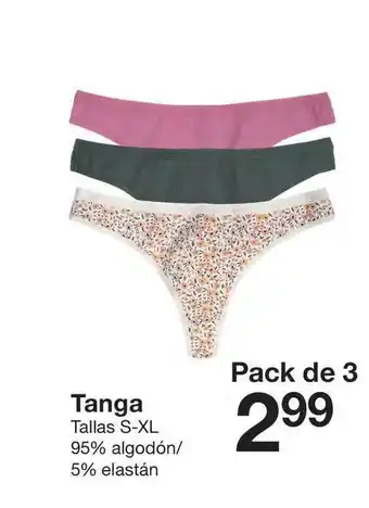 Zeeman Tanga Tallas S-XL Pack de 3 oferta