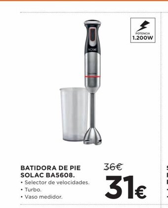 Hipercor Batidora De Pie Solac ba5608 oferta