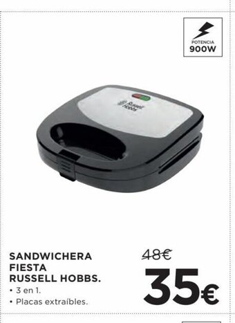 Hipercor Sandwichera Fiesta Russell Hobbs oferta