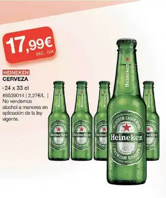 Costco Heineken Cerveza 24 x 33cl oferta