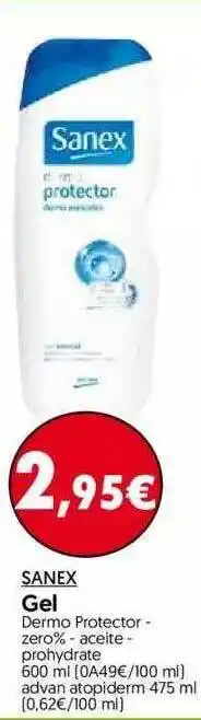 Hiper Usera Sanex Gel 600ml o 475ml oferta