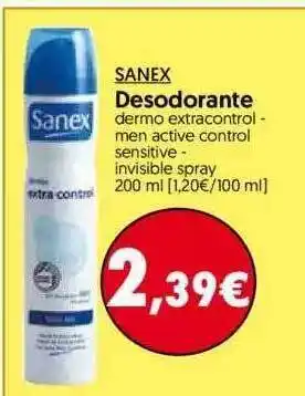 Hiper Usera Sanex Desodorante 200ml oferta