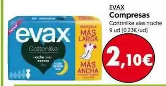 Hiper Usera Evax Compresas 9 ud. oferta