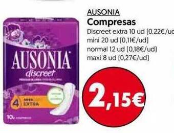 Hiper Usera Ausonia Compresas oferta