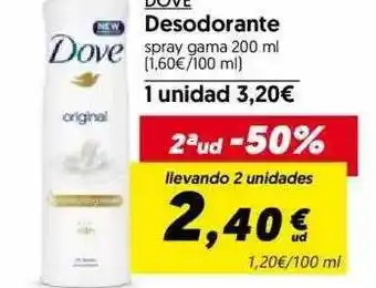 Hiper Usera Dove Desodorante 200ml oferta