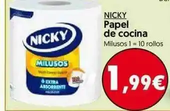 Hiper Usera Nicky Papel De Cocina 10 rollos oferta