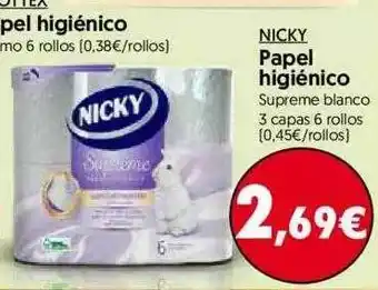 Hiper Usera Nicky Papek Higiénico 6 rollos oferta