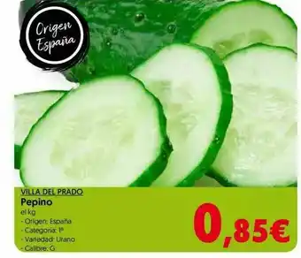 Hiper Usera Villa Del Prado Pepino oferta