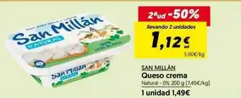 Hiper Usera San Millán Queso Crema 200g oferta