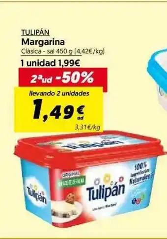Hiper Usera Tulipán Margarina 450g oferta