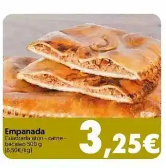 Hiper Usera Empanada Cuadrada Atún Carne Bacalao 500g oferta