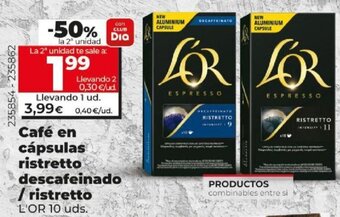 Dia Café en Cápsulas Ristretto Descafeinado / Ristretto oferta