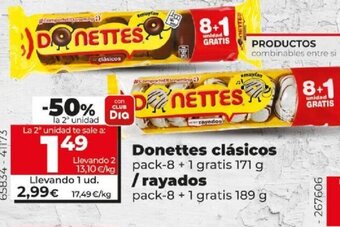 Dia Donettes Clásicos/Rayados oferta
