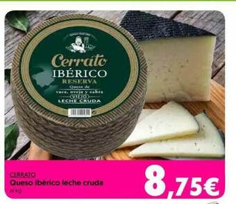 Hiper Usera Cerrato Queso Ibérico Leche Cruda oferta