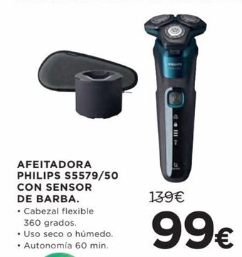 Hipercor Afeitadora philips S5579/50 con sensor de barba oferta